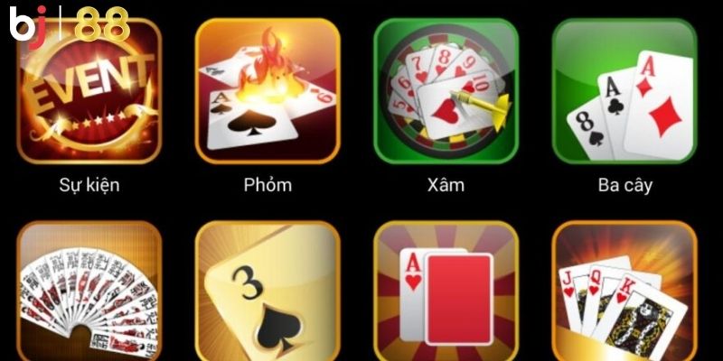 Game Bài BJ88 - Sân Chơi Đổi Thưởng Với Kho Game Đa Dạng Các trò chơi bài BJ 88 phổ biến nhất trên thị trường
